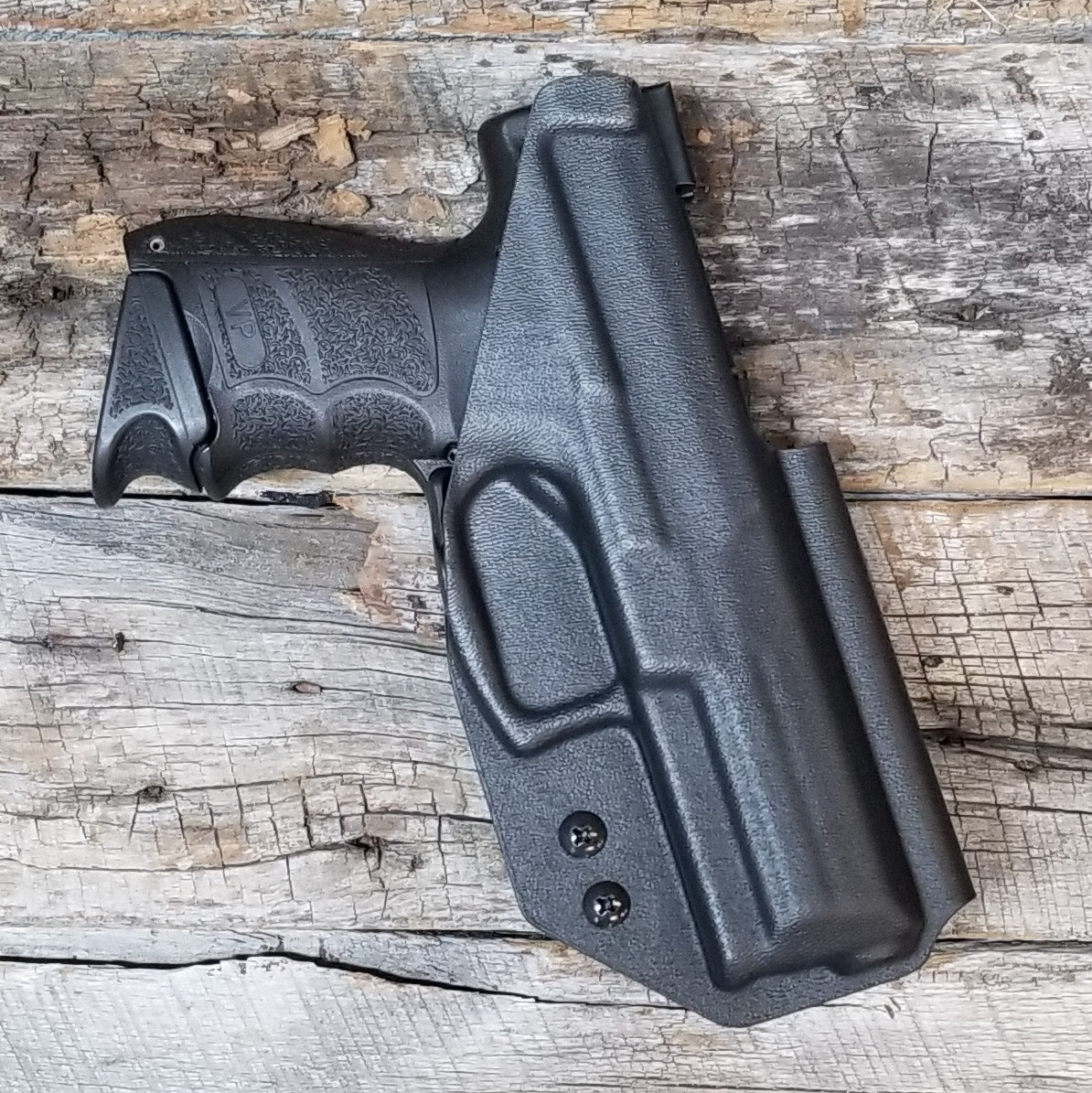 For the best Outside Waistband OWB Holster for the Heckler & Koch H&K HK VP9 shop Four Brothers 4BROS Holsters.  Made in the USA.  Cleared for red dot sights.
