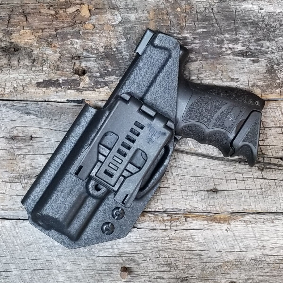 For the best Outside Waistband OWB Holster for the Heckler & Koch H&K HK VP9 shop Four Brothers 4BROS Holsters.  Made in the USA.  Cleared for red dot sights.