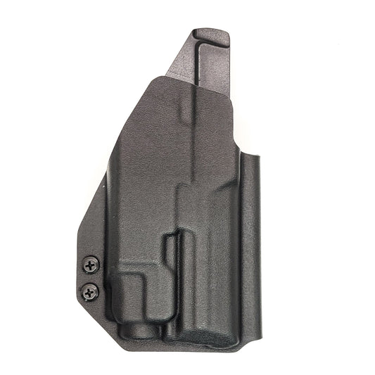 For the best Outside Waistband OWB Holster for the H&K Heckler & Koch VP9 or VP9SK with Streamlight TLR-8 A G, shop Four Brothers 4BROS Holsters, USA made.
