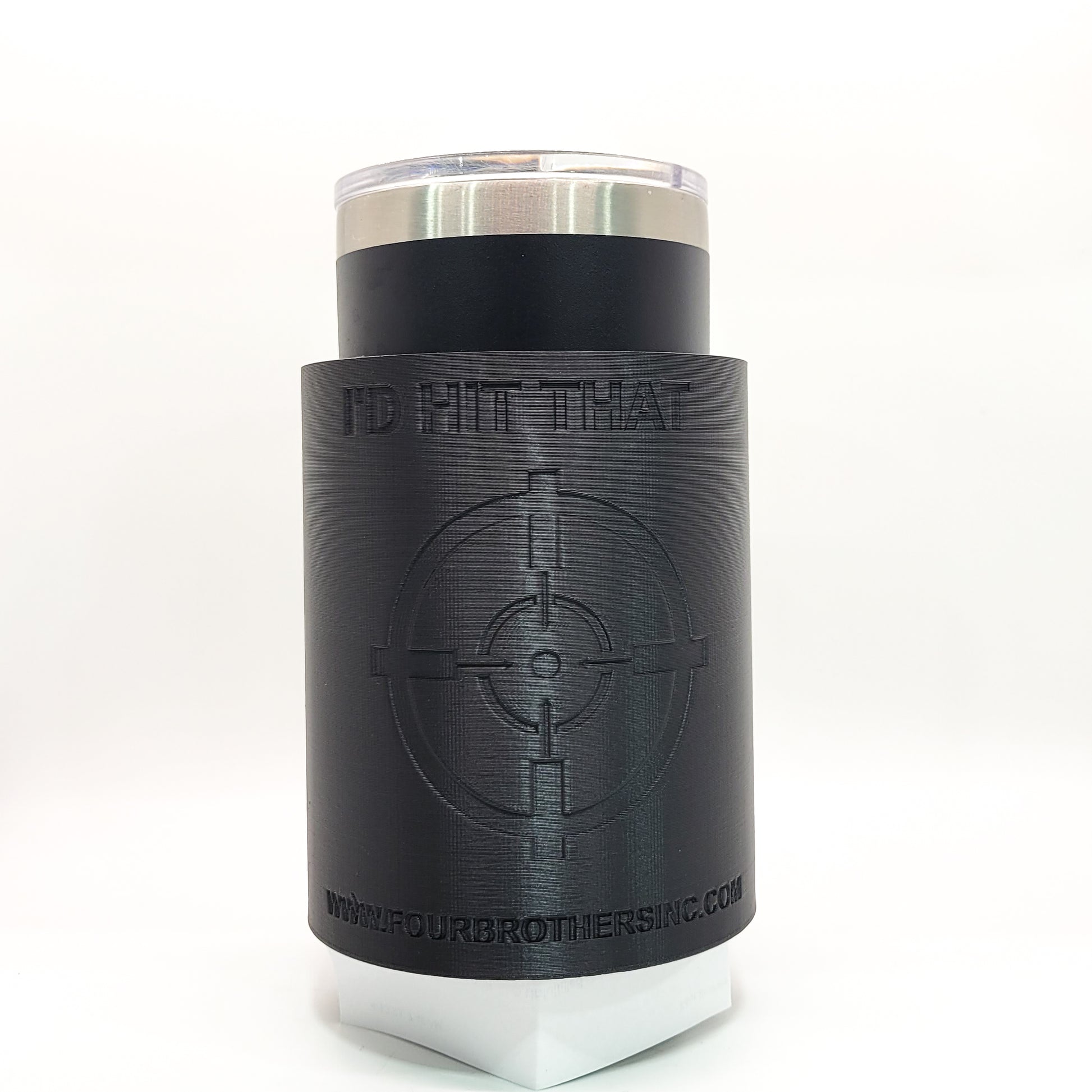 Our 3D-printed 20-ounce Yeti Cup Holder is printed in-house with PETG material with Molle, Tek-Lok, or Slide attachments from Four Brothers 4BROS Holsters.