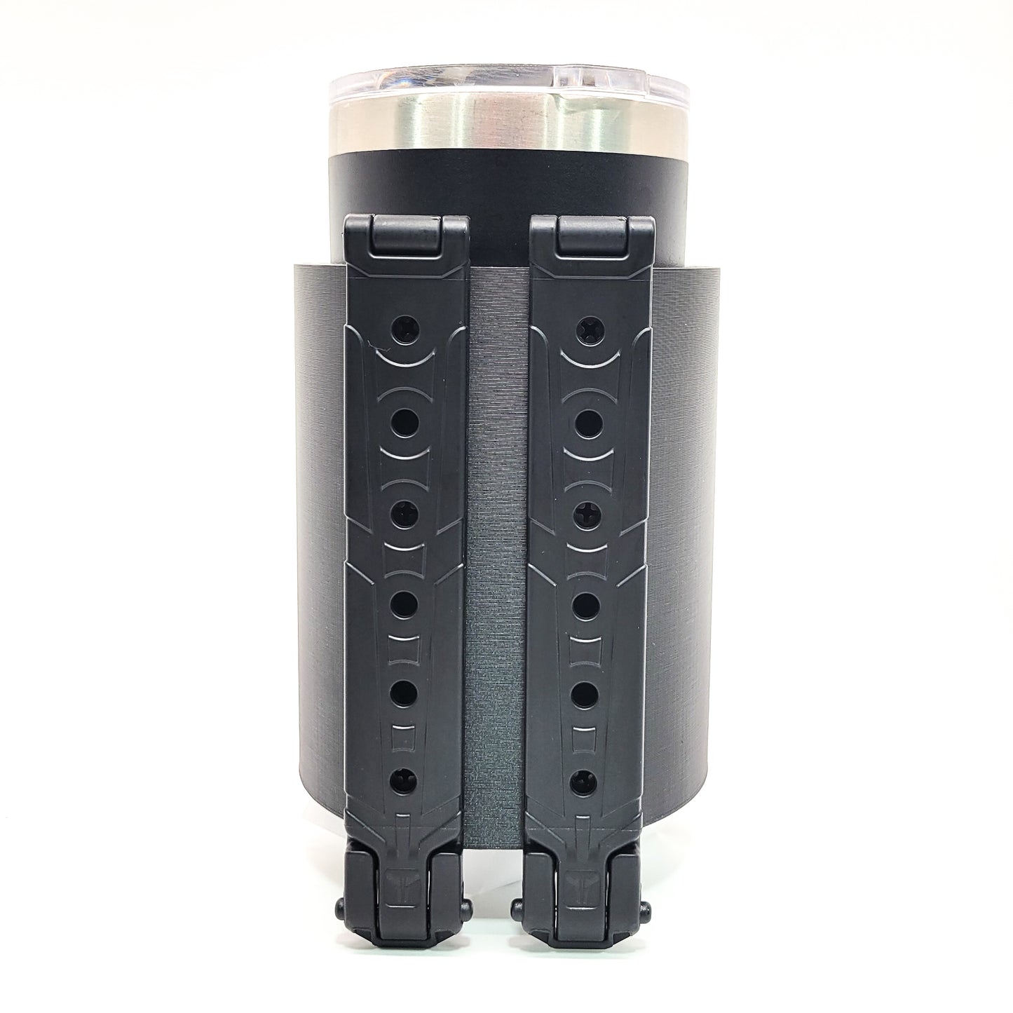 Our 3D-printed 20-ounce Yeti Cup Holder is printed in-house with PETG material with Molle, Tek-Lok, or Slide attachments from Four Brothers 4BROS Holsters.