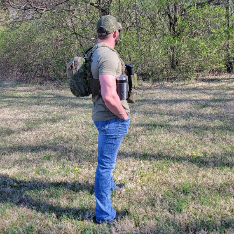 Our 3D-printed 20-ounce Yeti Cup Holder is printed in-house with PETG material with Molle, Tek-Lok, or Slide attachments from Four Brothers 4BROS Holsters.