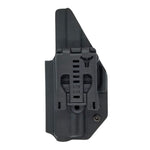 Outside waistband holster OWB designed to fit the Polymer80 PF940C with adjustable retention high sweat shield accommodates threaded barrel and red dot sight RMR Made from .080 thick thermoplastic for durability Poly80 P80