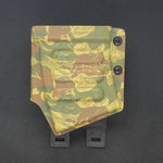 Outside Waistband AK-47 magazine pouch designed to fit Magpul Pmag, select Pro Mag and Tapco magazines. Tek-Lok Belt attachment fits belts up to 2.25" wide Molded with .080" thick thermoplastic for durability