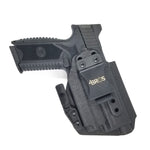 Best Inside Waistband Taco Style Holster for the FN 509 compact, 509 and 509 Tactical with the OLight PL-MINI 2 Valkyrie weapon mounted light Adjustable retention High sweat guard standard, .080 thick Kydex or Boltaron thermoplastic for durability
