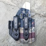 Inside Waistband Taco Style Holster designed to fit the FN 509 Compact Made from .080" Thermoplastic for durability Adjustable retention High sweat guard standard, medium and low height available on request. Holster profile cut to allow red dot sights on the pistol Minimal material and smooth edges Proudly made in the …