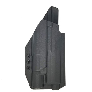 Outside Waistband Taco Style Holster designed to fit the FN 509, 509 Tactical, 509 LS Edge as well as the Apex Tactical 5.00" Slide with the Surefire X300U A or B model weapon mounted light. Adjustable retention High sweat guard standard. Holster will accommodate compensators on the 509 Tactical.