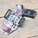 Best Outside Waistband Taco Style Holster for the FN 509 standard and 509 Tactical versions with the Apex 5.00" Slide and FN 509 LS Edge Made from .080" Thermoplastic for durability Adjustable retention High sweat guard standard, medium and low height available on request.