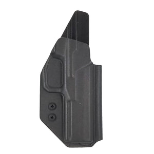 Outside Waistband holster designed to fit the Arex Delta L, Delta M and Delta X pistol Adjustable retention Holster profile cut for red dot and RMR sights Comes with Blade-Tech Tek-Lok Belt Attachment Made from .080" thick thermoplastic for durability High sweat shield standard, medium and low sweat shield height avail…