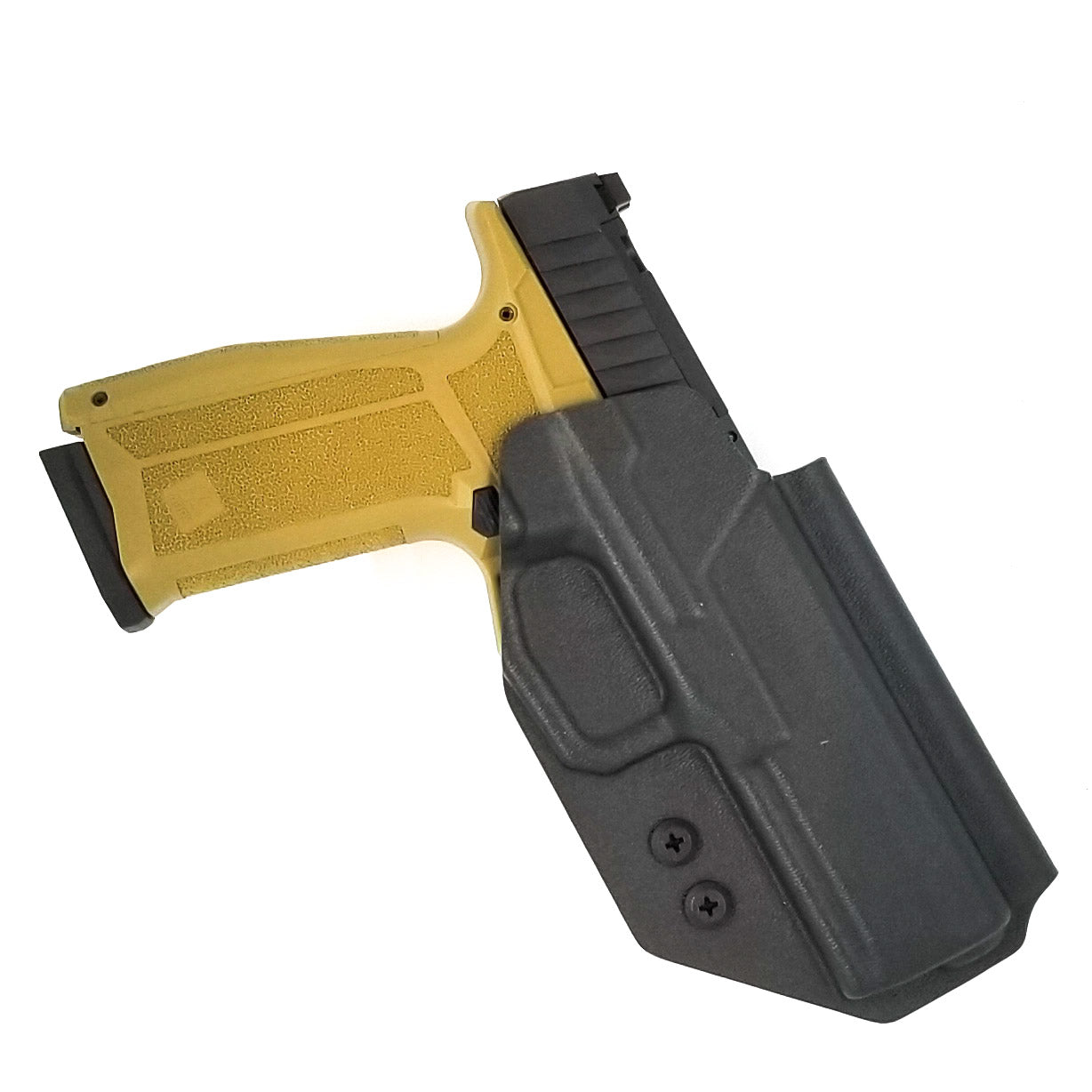 Outside Waistband holster designed to fit the Arex Delta L, Delta M and Delta X pistol Adjustable retention Holster profile cut for red dot and RMR sights Comes with Blade-Tech Tek-Lok Belt Attachment Made from .080" thick thermoplastic for durability High sweat shield standard, medium and low sweat shield height avail…