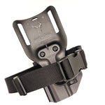 Outside Waistband Holster designed to fit the Full Size and Carry P320 series with Streamlight TLR-7 and TLR-7A weapon mounted light and GoGuns USA Gas Pedal Holster will accommodate the M17, M18 and X-Five models as well as the Carry and Compact using our competition belt mounting options.   The holster retention is on the light itself, this holster will NOT work without the TLR-7 or TLR-7A light attached to the firearm.