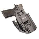 Inside Waistband Holster designed to fit the Sig Sauer P320 Full Size, X5, and M17 pistols with the Streamlight TLR-8 or TLR-8A light and GoGuns USA Gas Pedal mounted to the pistol. The holster retention is on the light itself and not the pistol, which means the holster will not work without the light mounted on the firearm.