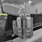 Our Inside Waistband holster for the Springfield Hellcat Pro is vacuum formed with a precision machined mold designed from a CAD model of the actual firearm. Each holster is formed, trimmed and folded in house. Final fit and function tests are done with the actual pistol to ensure the holster fits the gun and has the correct amount of retention. The retention of the holster is easily adjusted so that the fit can be dialed in to your personal preference. 