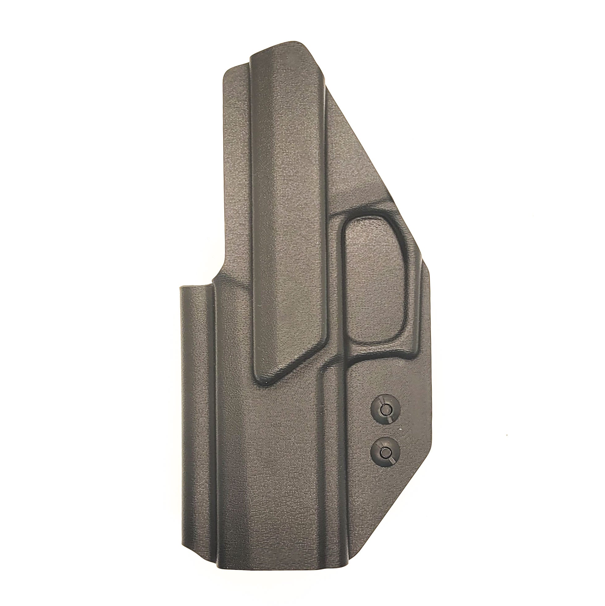 Inside Waistband Kydex Thermoplastic Holster designed to fit all P320 Carry pistols, including the M18 with Align Tactical Thumb Rest Takedown Lever. This holster will fit the P320 Wilson Combat Carry grip.  Adjustable retention, profile cleared for red dot sights. Made in USA by Law Enforcement and Military Veterans.