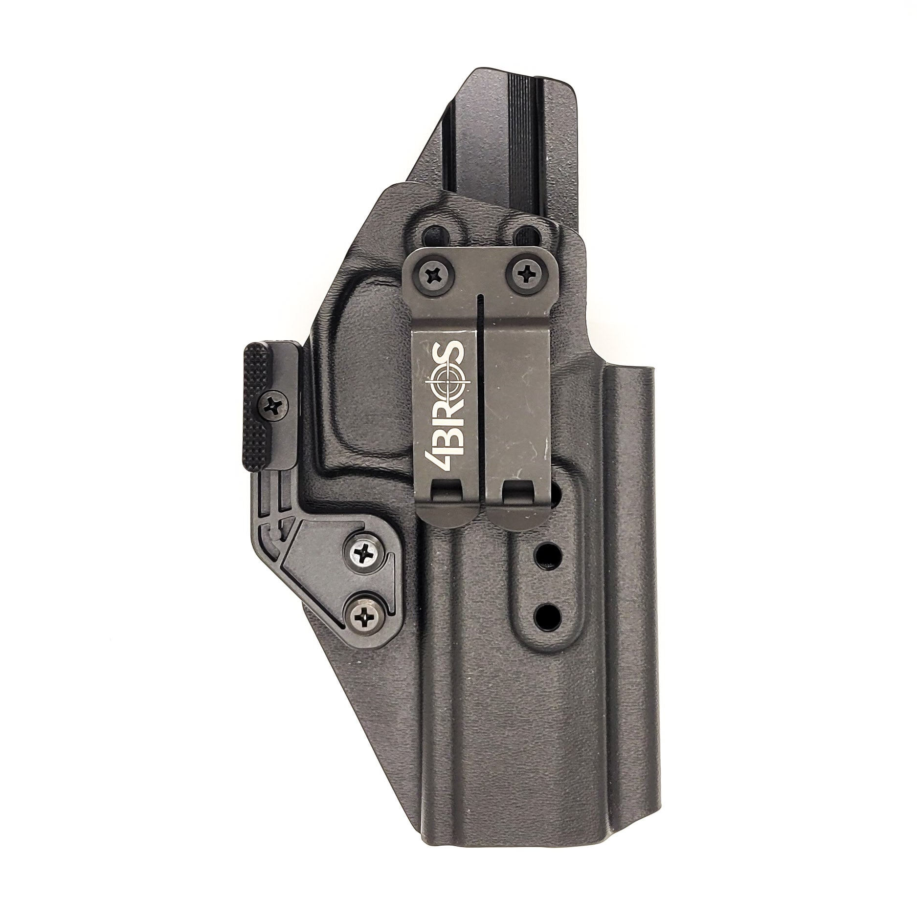 Our Inside Waistband Sig Sauer P320/M17/X5 & Align Tactical Thumb Rest holster is vacuum formed with a precision machined mold designed from a CAD model of the actual firearm.   This holster will fit the P320 Full Size, X-Five, M17, M18, X-Carry and others with the Align Tactical Thumb Rest Takedown Lever installed.  The profile of the holster will accommodate the Trijicon SRO and Sig Romeo 1 Red Dot sight as well as many others. 