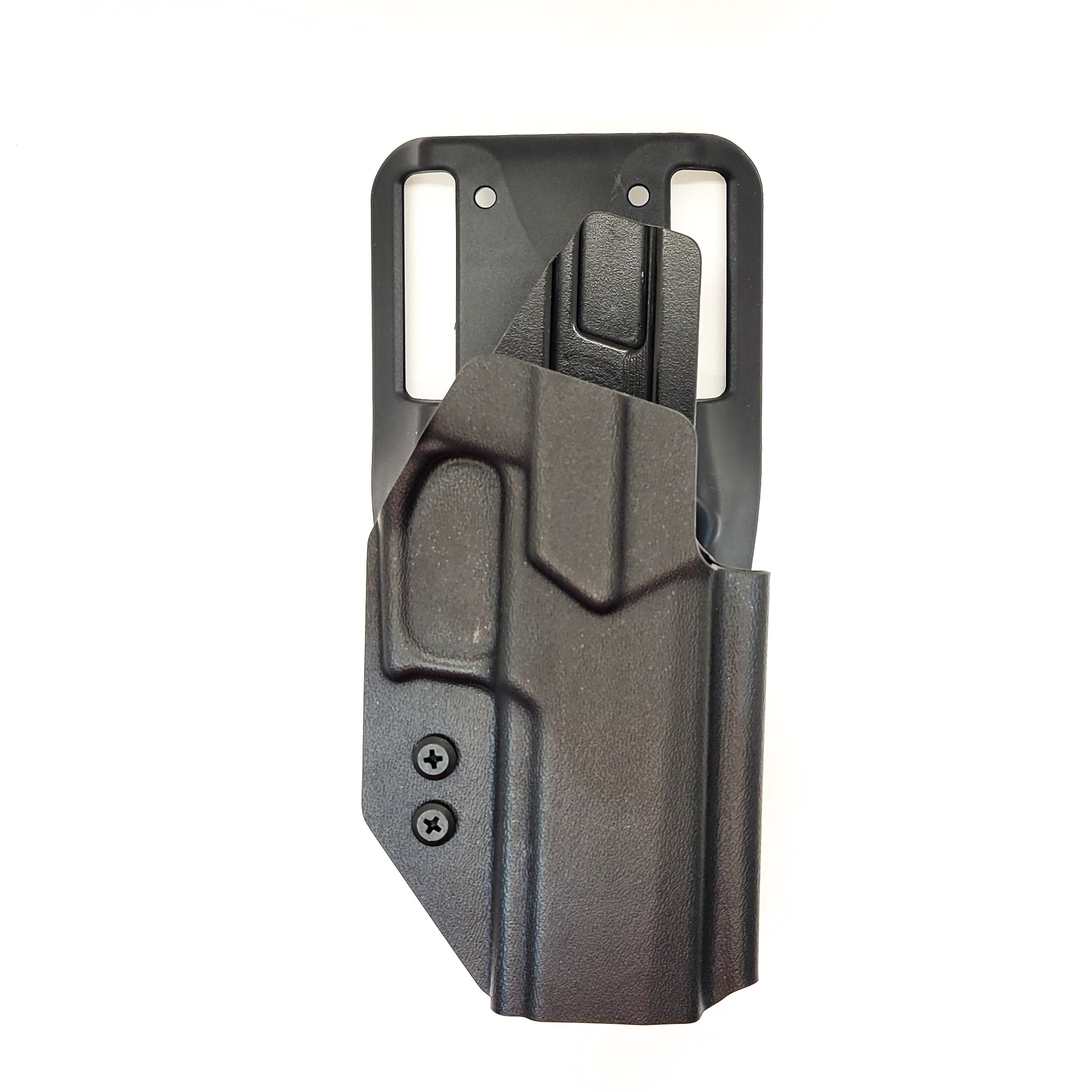 Outside waistband competition style holster designed to fit the P320 Carry pistols, including the M18, with the Align Tactical Thumb Rest. This holster will also fit the P320 Wilson Combat Carry grip module. The holster will work with or without the Align Tactical Thumb Rest installed on the pistol.