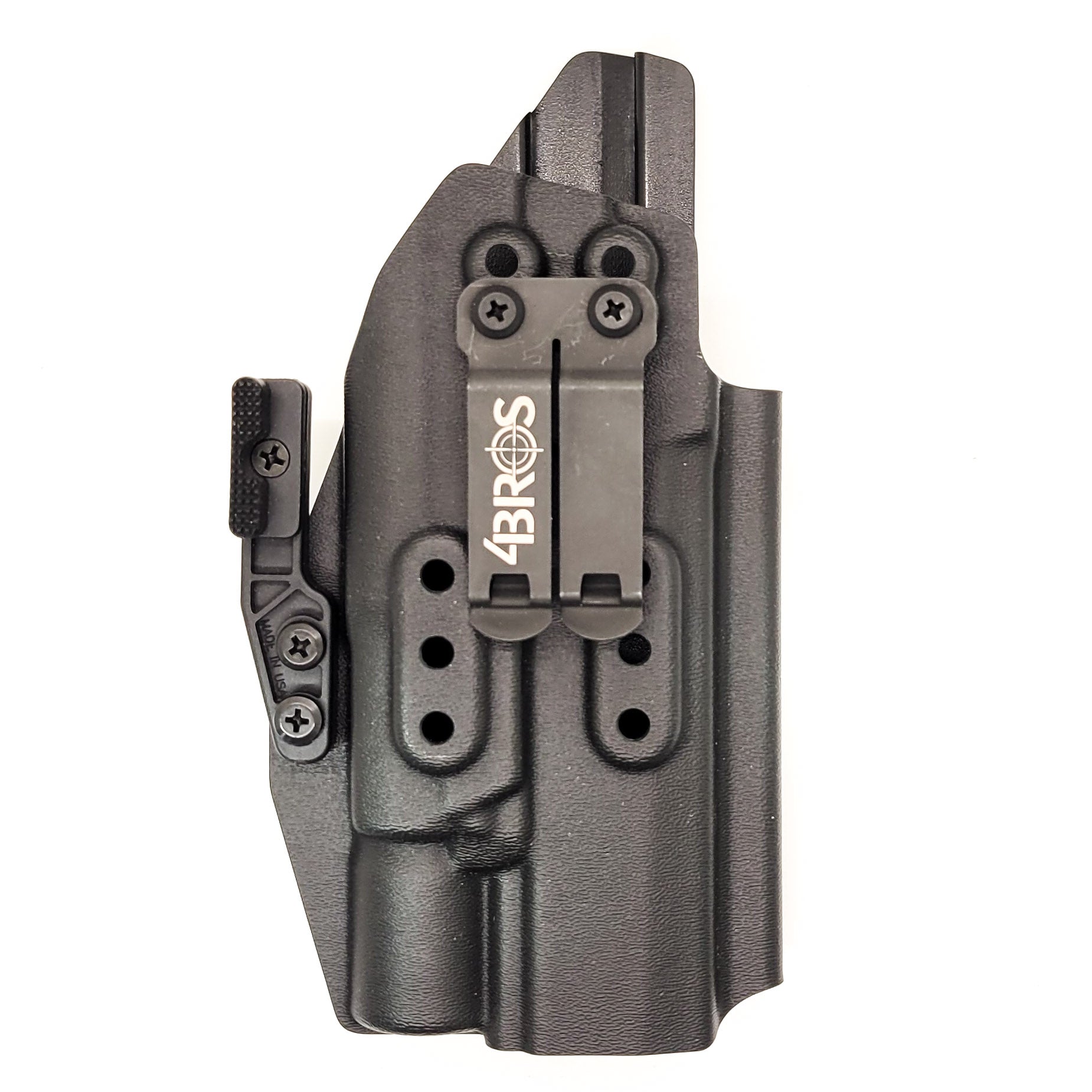 Inside Waistband Holster designed to fit the Sig Sauer P320 Full Size and Carry pistols with the Surefire X300U-A or X300U-B light and Align Tactical Thumb Rest Takedown Lever mounted to the pistol. The holster retention is on the light itself and not the pistol, which means the holster will not work without the light mounted on the firearm.