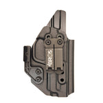 Inside Waistband Kydex Taco Style Holster designed to fit the Smith and Wesson M&P 1.0 & 2.0 4" pistol with thumb safety. The holster is designed to fit the 4" barrel lengths.  Full sweat guard, adjustable retention, profiled for a red dot sight. Proudly made in the USA for veterans and law enforcement. 