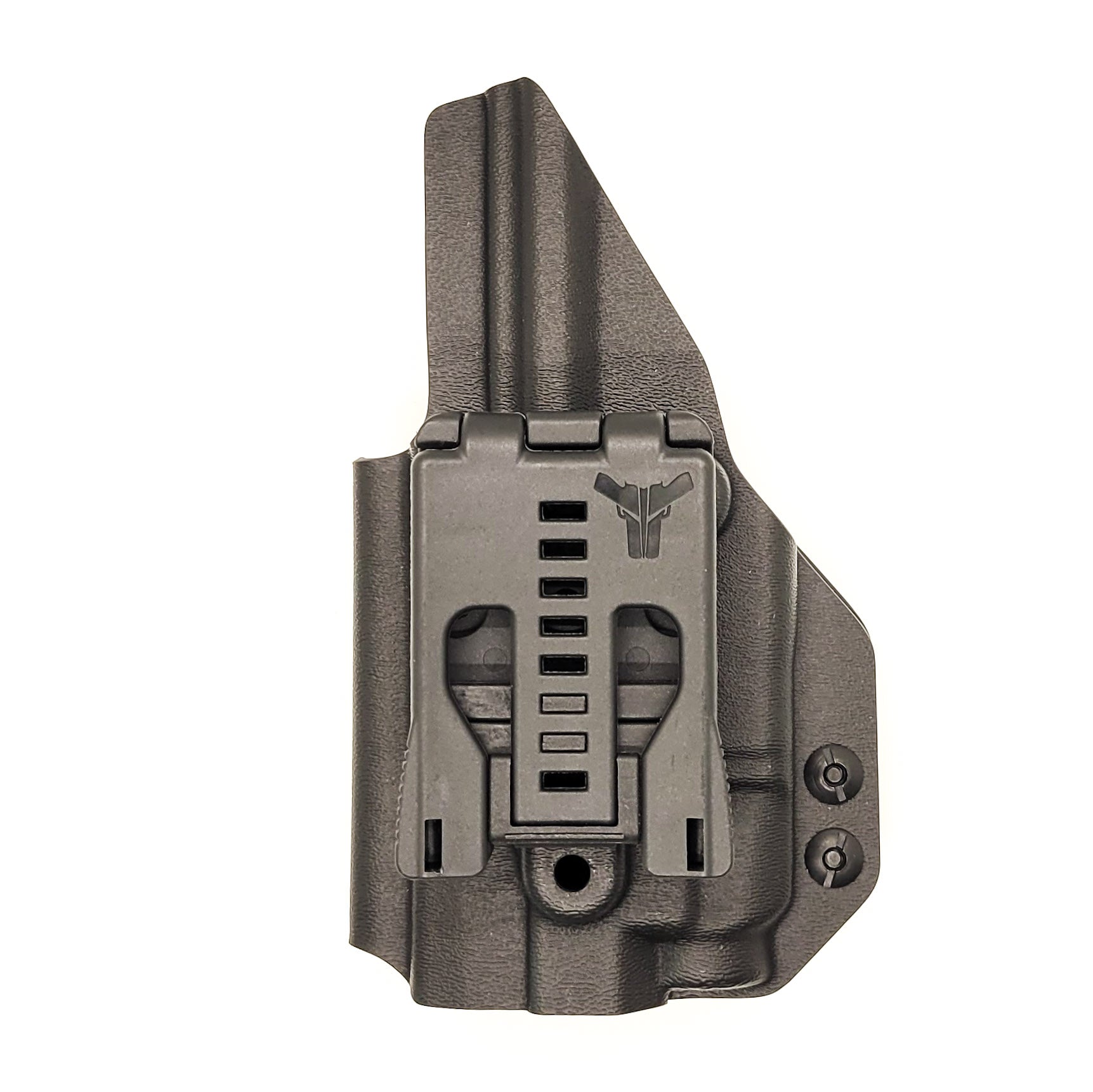 Outside waistband holster designed to fit the Sig Sauer P365 and P365XL pistol series with the Tactical Development Pro Ledge Tactical Application Rail and Streamlight TLR-7 or TLR-7A light mounted to the weapon.  This holster will fit the Sig P365, P365X, P365XL Spectre, P365 XL RomeoZero, P365X RomeoZero, P365 SAS and P365XL Spectre Comp with the Tactical Development Pro Ledge Tactical Application Rail and TLR-7 or TLR-7A.