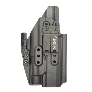 Inside Waistband Kydex Holster designed to fit the Sig Sauer P320 series of pistols with the Streamlight TLR-1 or TLR-1 HL light and GoGun USA Gas Pedal mounted to the pistol. This holster will hold the Full Size, Carry, M18, M17, X-Five and X-Five Legion if they are combined with a TLR-1 series light. Made in USA 