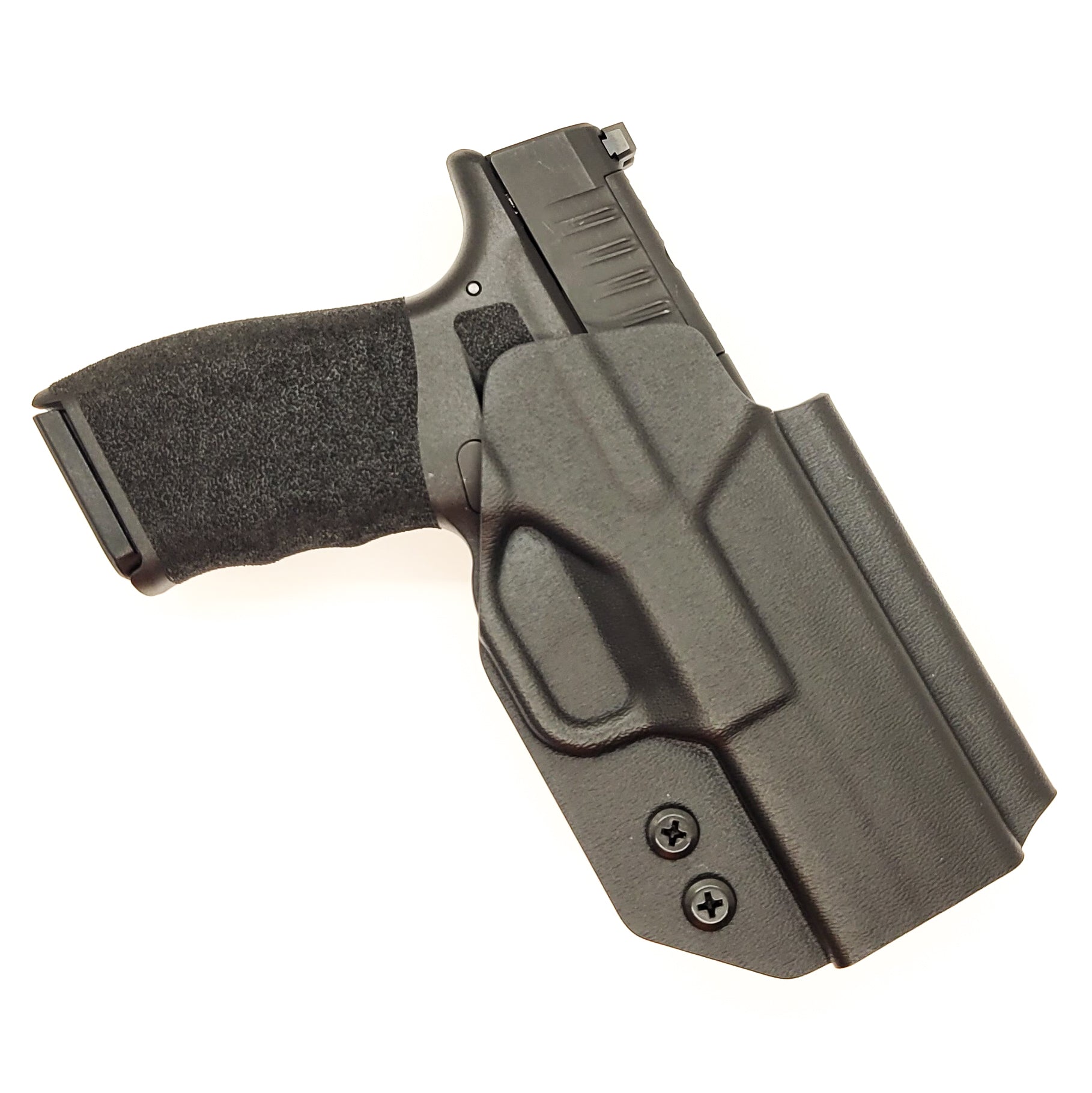 For the best Outside Waistband kydex Holster designed to fit the Springfield Armory Hellcat Pro with or without a red dot sight mounted to the pistol, look to Four Brothers.  Full sweat guard, adjustable retention, minimal material, & smooth for reduced printing. Proudly made in the USA by veterans & law enforcement. 