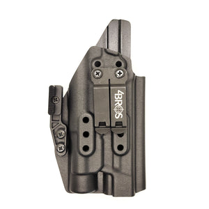 Inside Waistband Kydex Taco Style Holster designed to fit the Smith and Wesson M&P 10MM M2.0 pistol with thumb safety and Streamlight TLR-1 or TLR-1 HL. The holster is designed to fit both the 4" and 4.6" barrel lengths.  Full sweat guard, adjustable retention, profiled for a red dot sight. Proudly made in the USA.