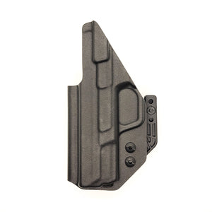 For 2022 best Inside Waistband IWB AIWB Kydex Holster designed to fit the Smith & Wesson M&P 9 Shield EZ handgun, shop Four Brothers Holsters.  Full sweat guard, adjustable retention, minimal material, and smooth edges to reduce printing. Profiled to clear red dot sights and optics. Proudly made in the USA. 