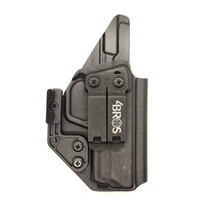 For 2022 best Inside Waistband IWB AIWB Kydex Holster designed to fit the Smith & Wesson M&P 9 Shield EZ handgun, shop Four Brothers Holsters. Full sweat guard, adjustable retention, minimal material, and smooth edges to reduce printing. Profiled to clear red dot sights and optics. Proudly made in the USA.