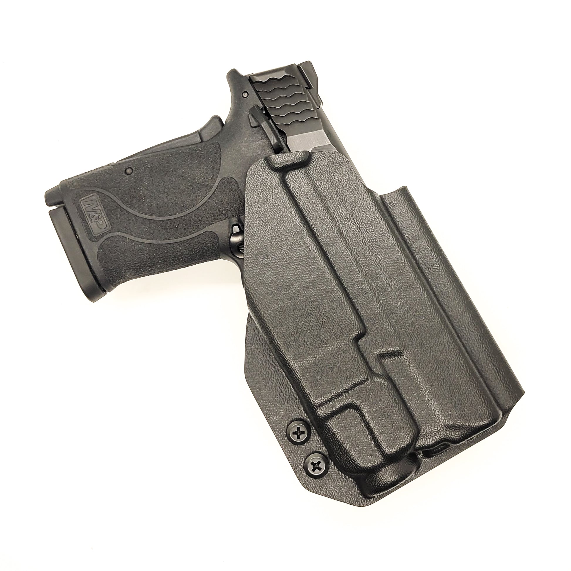 For the best Outside Waistband Kydex holster designed to fit the Smith & Wesson M&P 9 Shield EZ with Streamlight TLR-7 or TLR-7A weapon-mounted light, shop 4Bros. Full Sweat guard Adjustable Retention minimal material and smooth edges to reduce printing Thermoplastic Kydex for durability 9EZ EZ9 S&W Easy 9