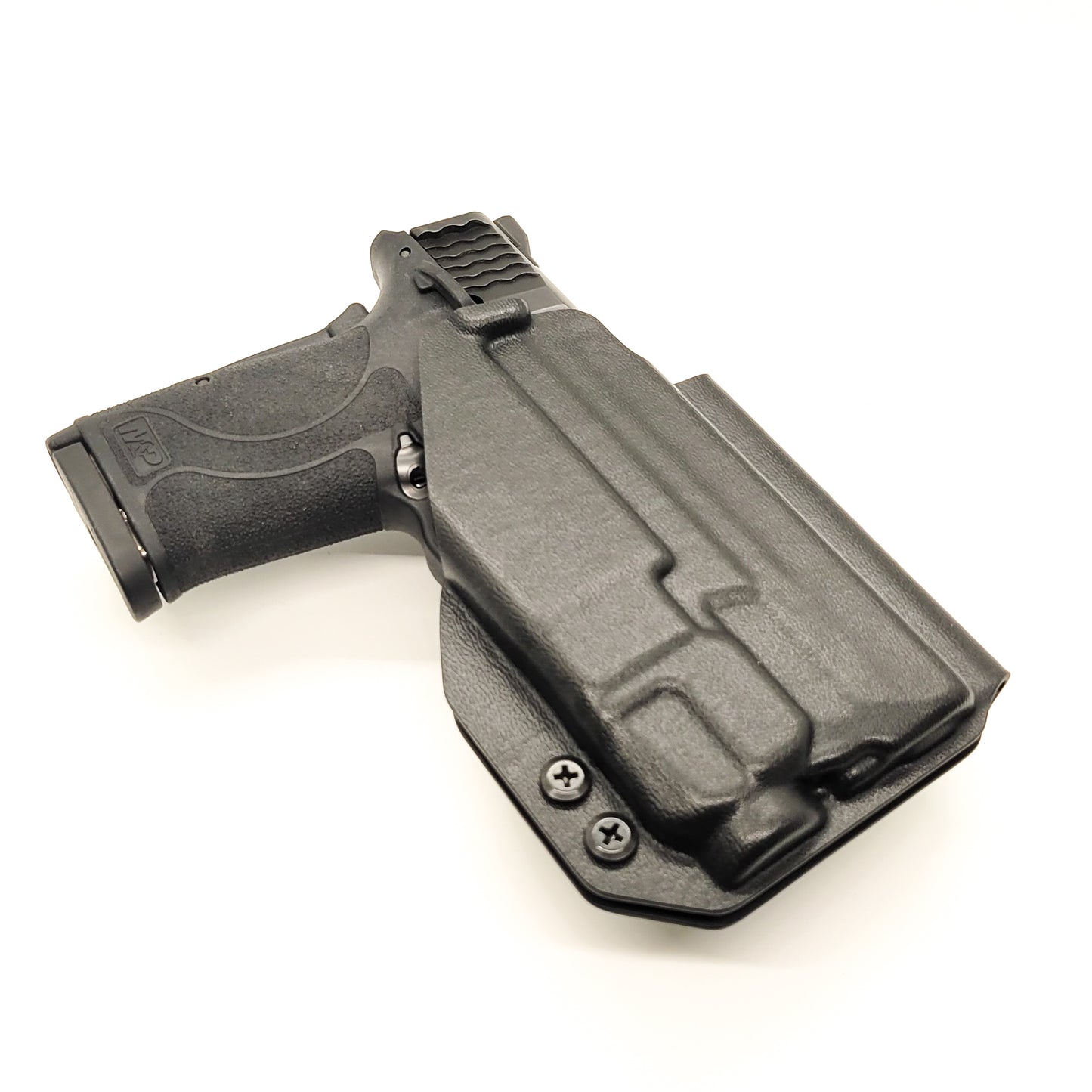 For the best Outside Waistband Kydex holster designed to fit the Smith & Wesson M&P 9 Shield EZ with Streamlight TLR-7 or TLR-7A weapon-mounted light, shop 4Bros. Full Sweat guard Adjustable Retention minimal material and smooth edges to reduce printing Thermoplastic Kydex for durability 9EZ EZ9 S&W Easy 9