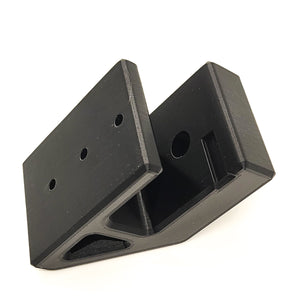 Our 3D-printed AR-15 Rifle Wall Hanger is designed to allow the Armalite Rifle, or AR-15, to be mounted horizontally to any 2 x 4 stud with three 3/16" diameter by 3" long hex head wood screws. The hardware required to mount the hanger through a 1/2" sheet of drywall and a standard 2 x 4 is included with each Hanger.