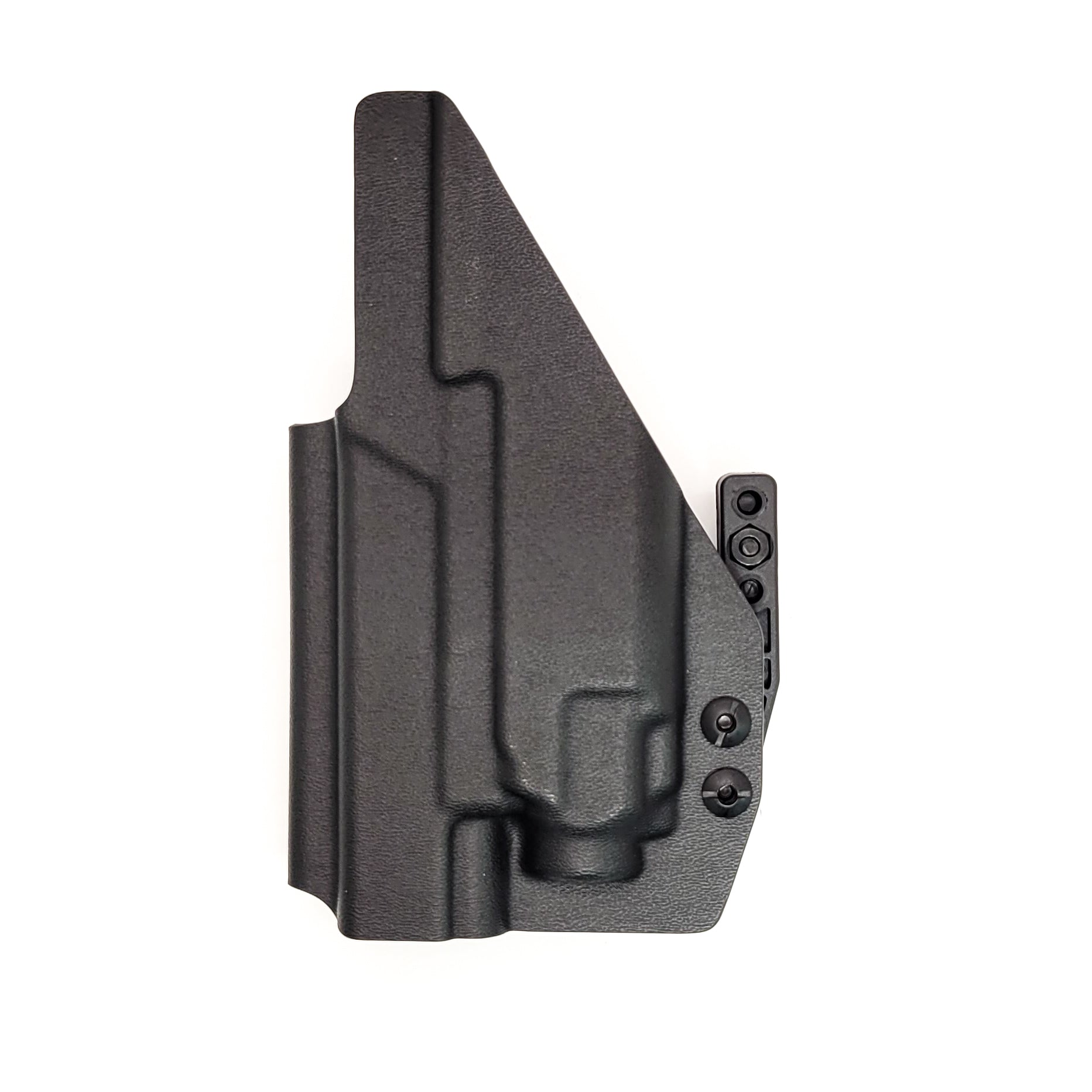 For the best Inside Waistband IWB AIWB Kydex Holster designed to fit the Glock 43X MOS, 48 MOS, 43X Rail, and 48 Rail pistols with Streamlight TLR-8 Sub, shop Four Brothers Holsters.  Full sweat guard, adjustable retention, smooth edges to reduce printing. Made in the USA. Open muzzle and cleared for red dot sights.