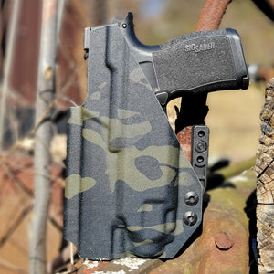 For the best Inside Waistband IWB AIWB Kydex Holster designed to fit the Sig Sauer P365 or P365XL with Streamlight TLR-8 Sub, shop Four Brothers Holsters. Full sweat guard, adjustable retention, Smooth edges to reduce printing. Made in the USA. Open muzzle for threaded barrels cleared for red dot sights. P 365 XL