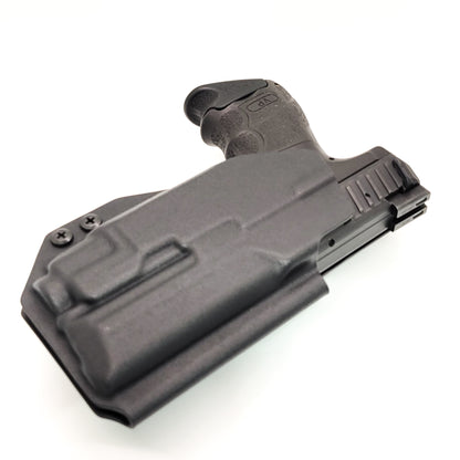 For 2023 best concealed carry outside waistband OWB Kydex Holster that is designed to fit the H&K Heckler & Koch VP9 or VP9SK with Streamlight TLR-8 A G, shop Four Brothers Holsters. Full sweat guard, adjustable retention, minimal material & smooth edges to reduce printing. Made in the USA.