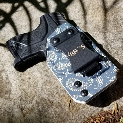 For the best IWB, AIWB, Inside Waistband Holster designed for the Ruger LCP II pistol Shop Four Brothers 4BROS Holsters.   Proudly manufactured in the USA.