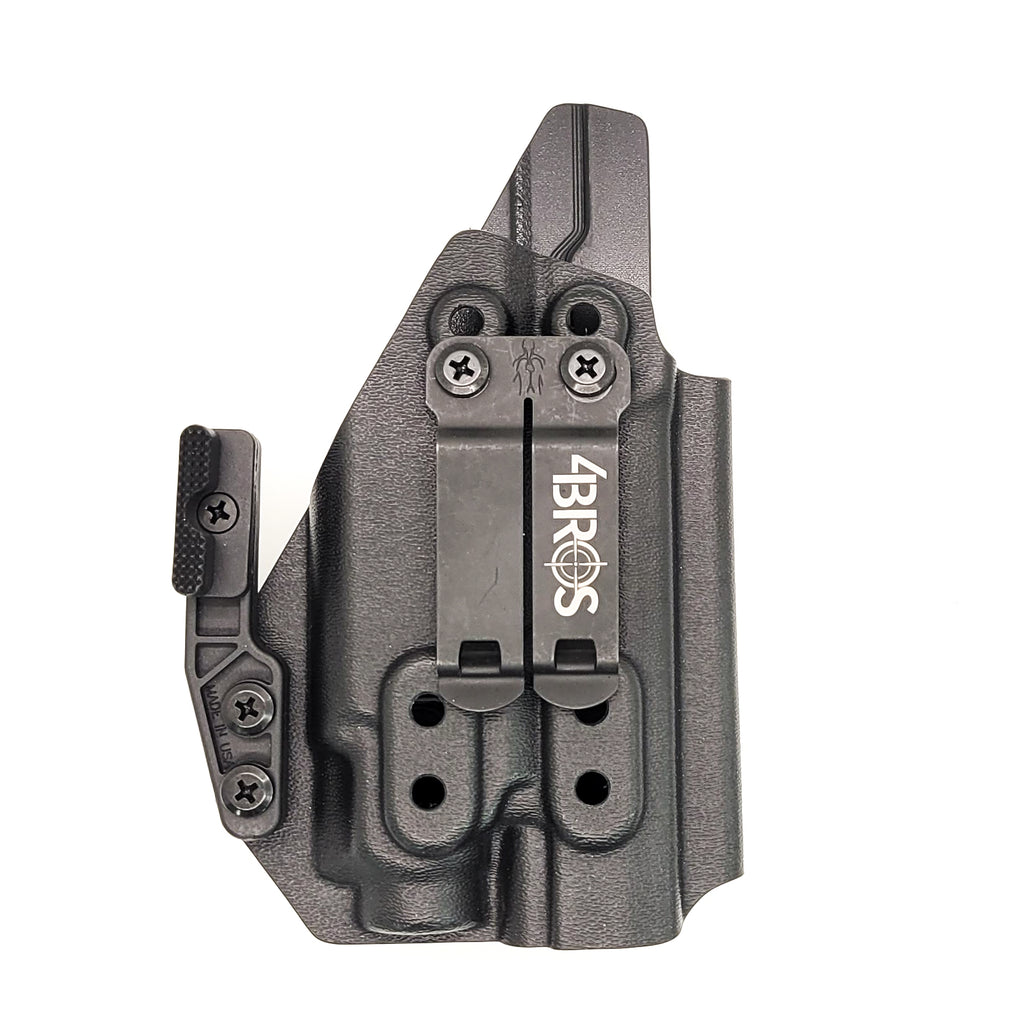 For the best Inside Waistband IWB AIWB Kydex Holster designed to fit the Sig Sauer P365 or P365XL with Streamlight TLR-8 Sub, shop Four Brothers Holsters.  Full sweat guard, adjustable retention, Smooth edges to reduce printing. Made in the USA. Open muzzle for threaded barrels cleared for red dot sights. P 365 XL 
