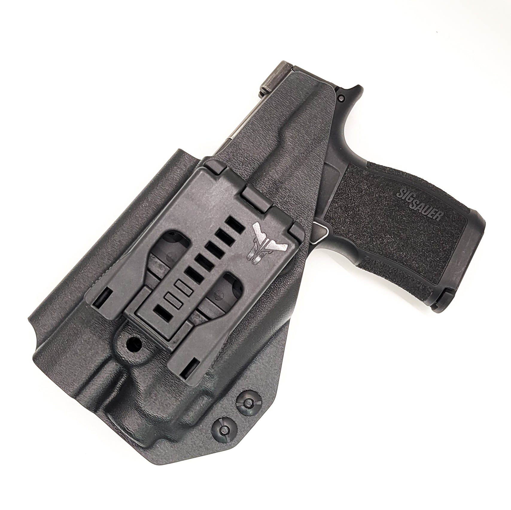 For the best Outside Waistband OWB Kydex Holster designed to fit the Sig Sauer P365 or P365XL with Streamlight TLR-8 Sub, shop Four Brothers Holsters.  Full sweat guard, adjustable retention, Smooth edges to reduce printing. Made in the USA. Open muzzle for threaded barrels cleared for red dot sights. P 365 XL 