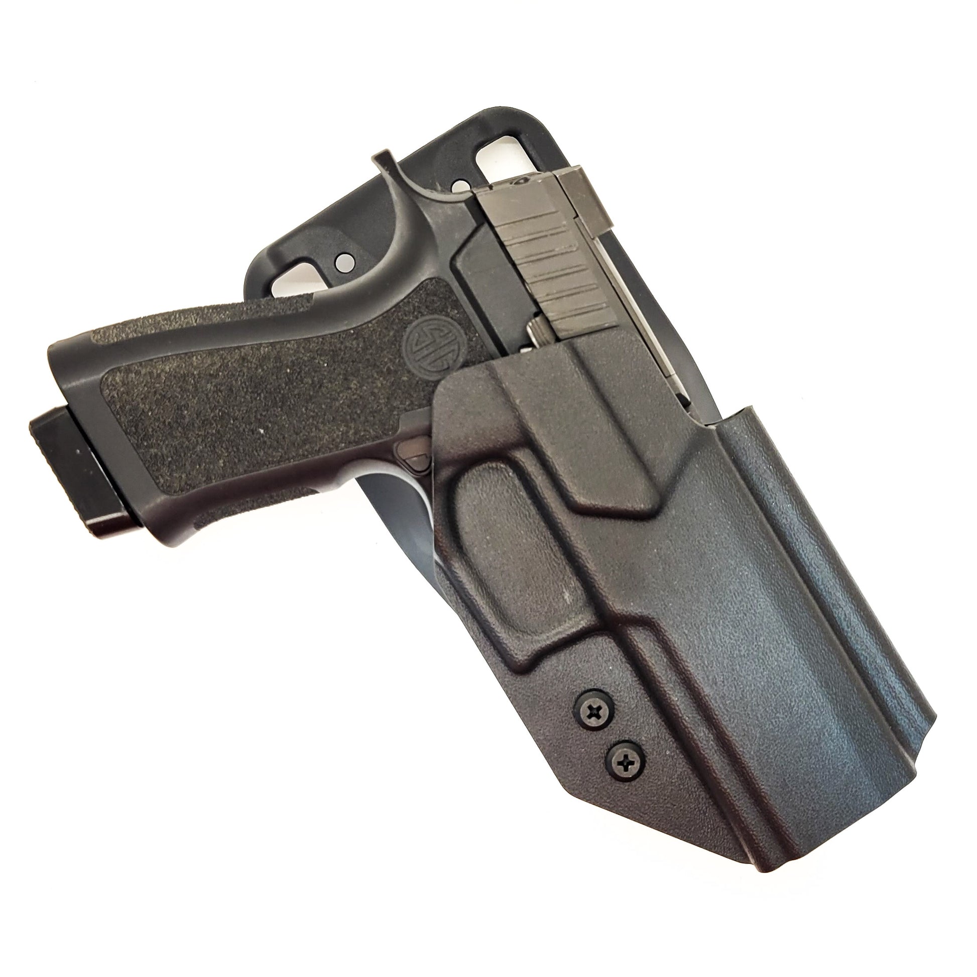 For the best, Outside Waistband OWB  P320 Carry & M18 pistols with the GoGunsUSA Gas Pedal Duty & Competition Style Kydex Holster, shop Four Brothers Holsters. 