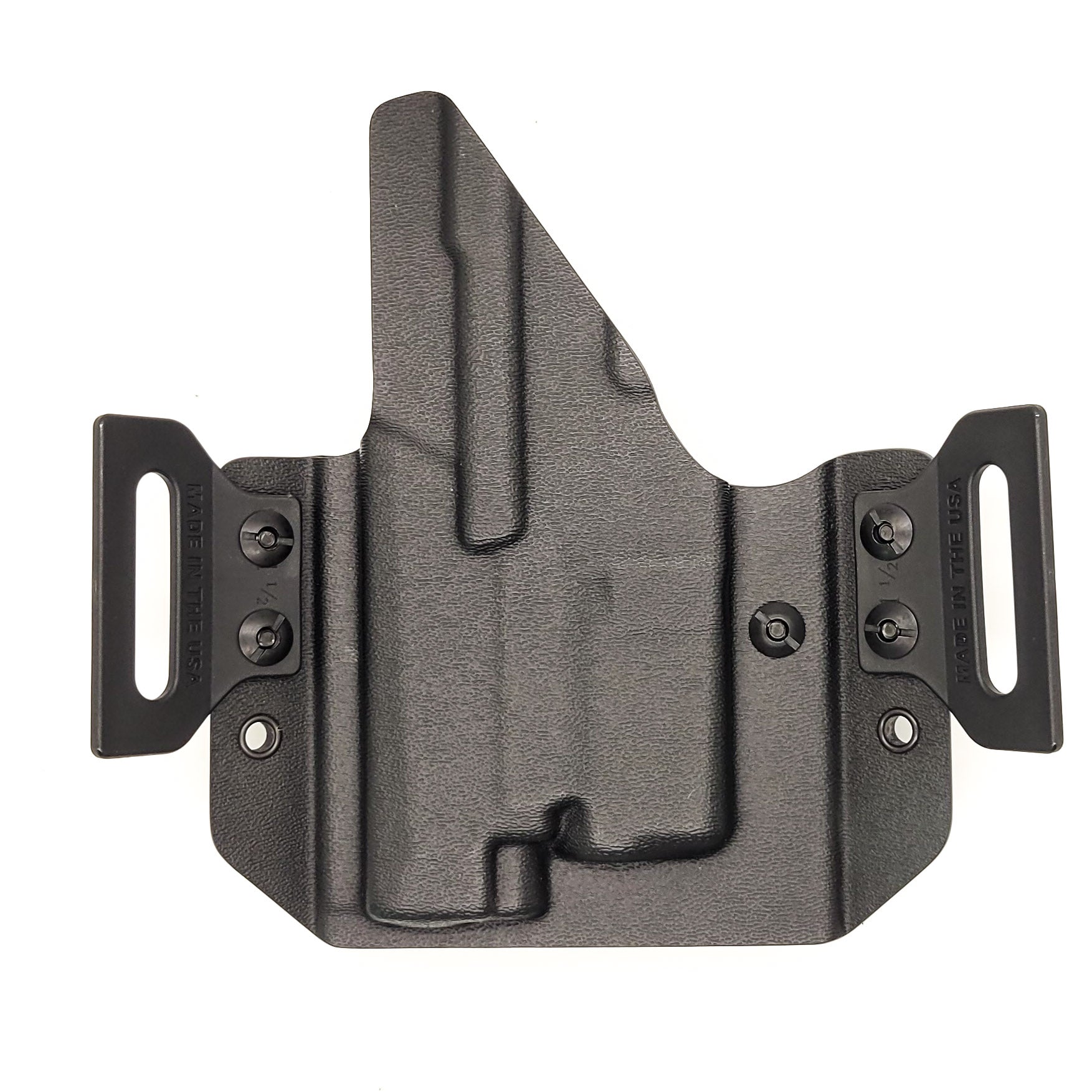 Pancake style outside waistband holster designed to fit the Sig Sauer P365, P365 SAS, and P365XL pistols with the Streamlight light TLR-6. Made in the USA