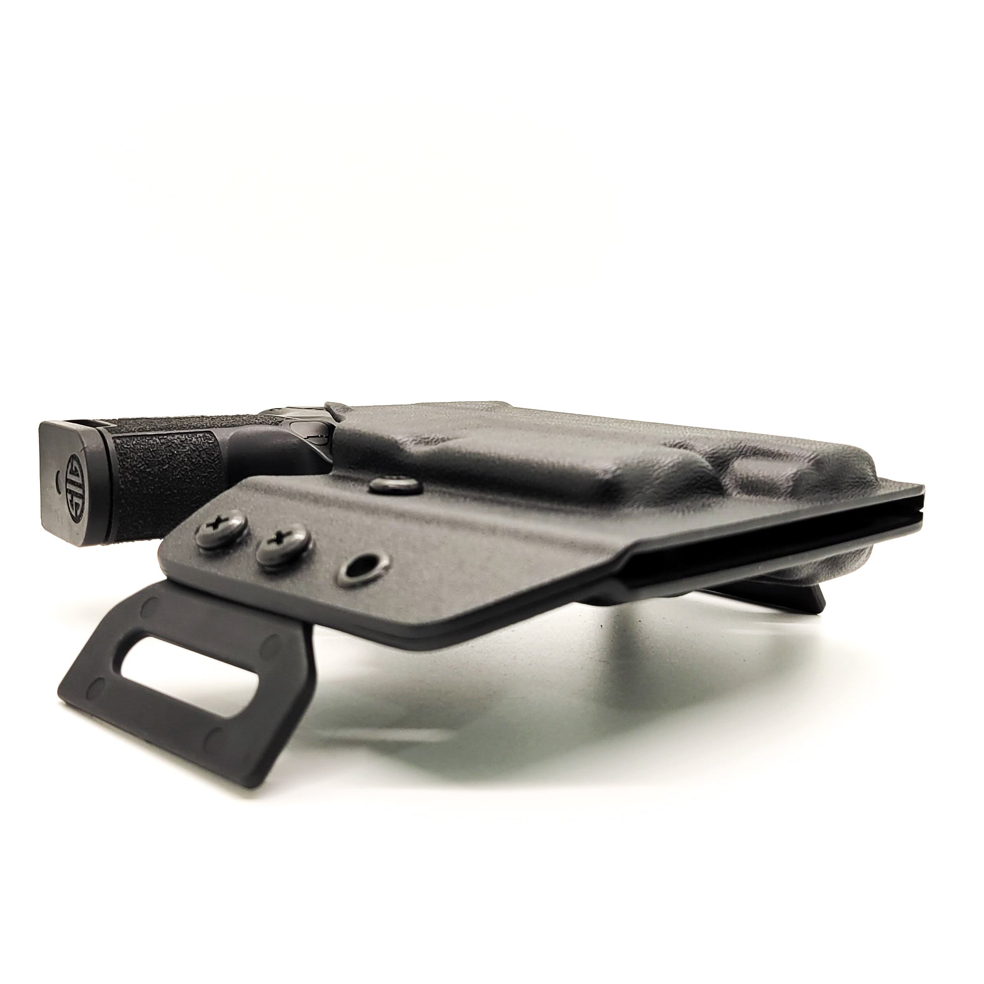 Pancake style outside waistband holster designed to fit the Sig Sauer P365, P365 SAS, and P365XL pistols with the Streamlight light TLR-6. Made in the USA