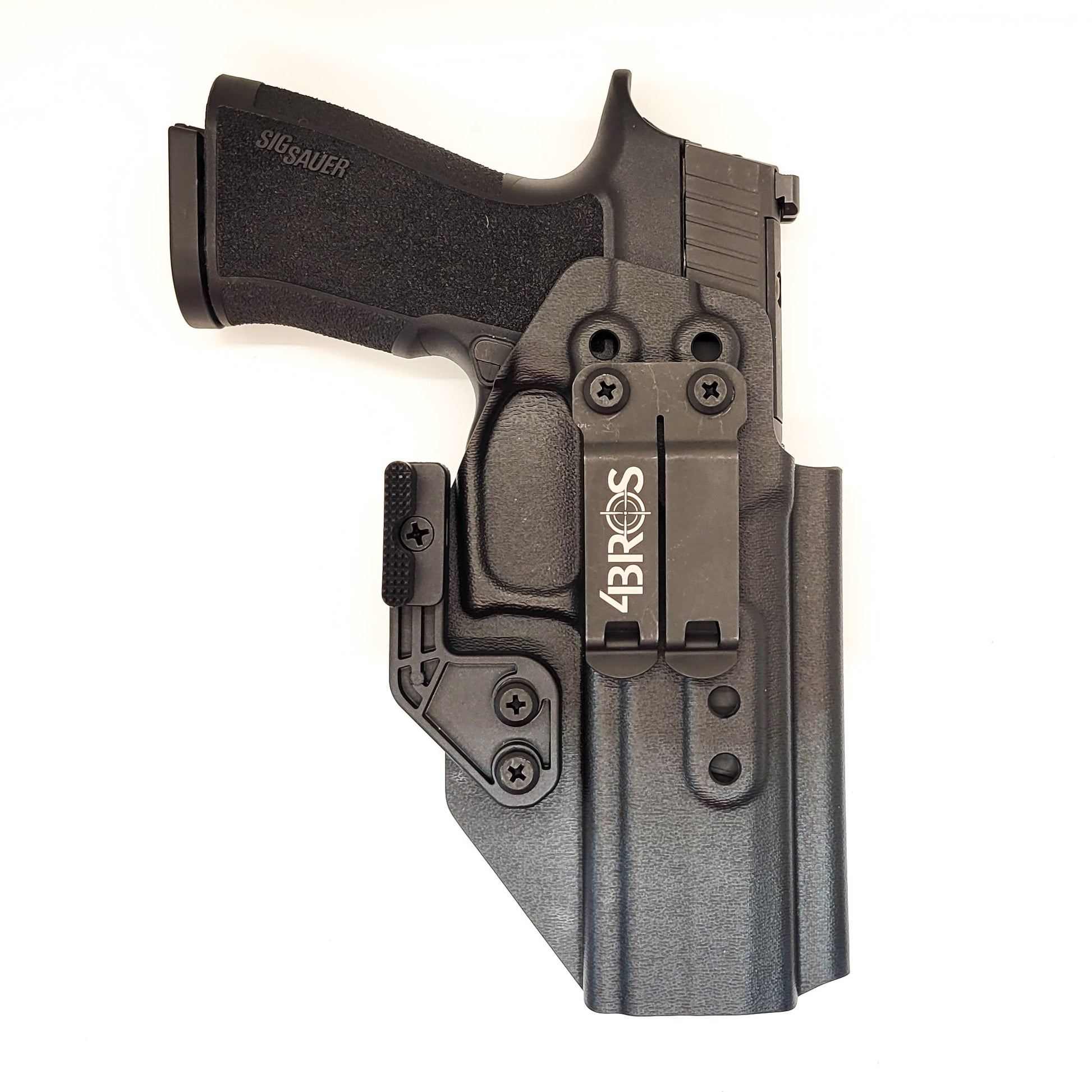For the best IWB Kydex Inside Waistband Holster for the Sig Sauer P320-XTEN 10MM pistol shop Four Brothers 4BROS Holsters.  Holsters proudly made in the USA.
