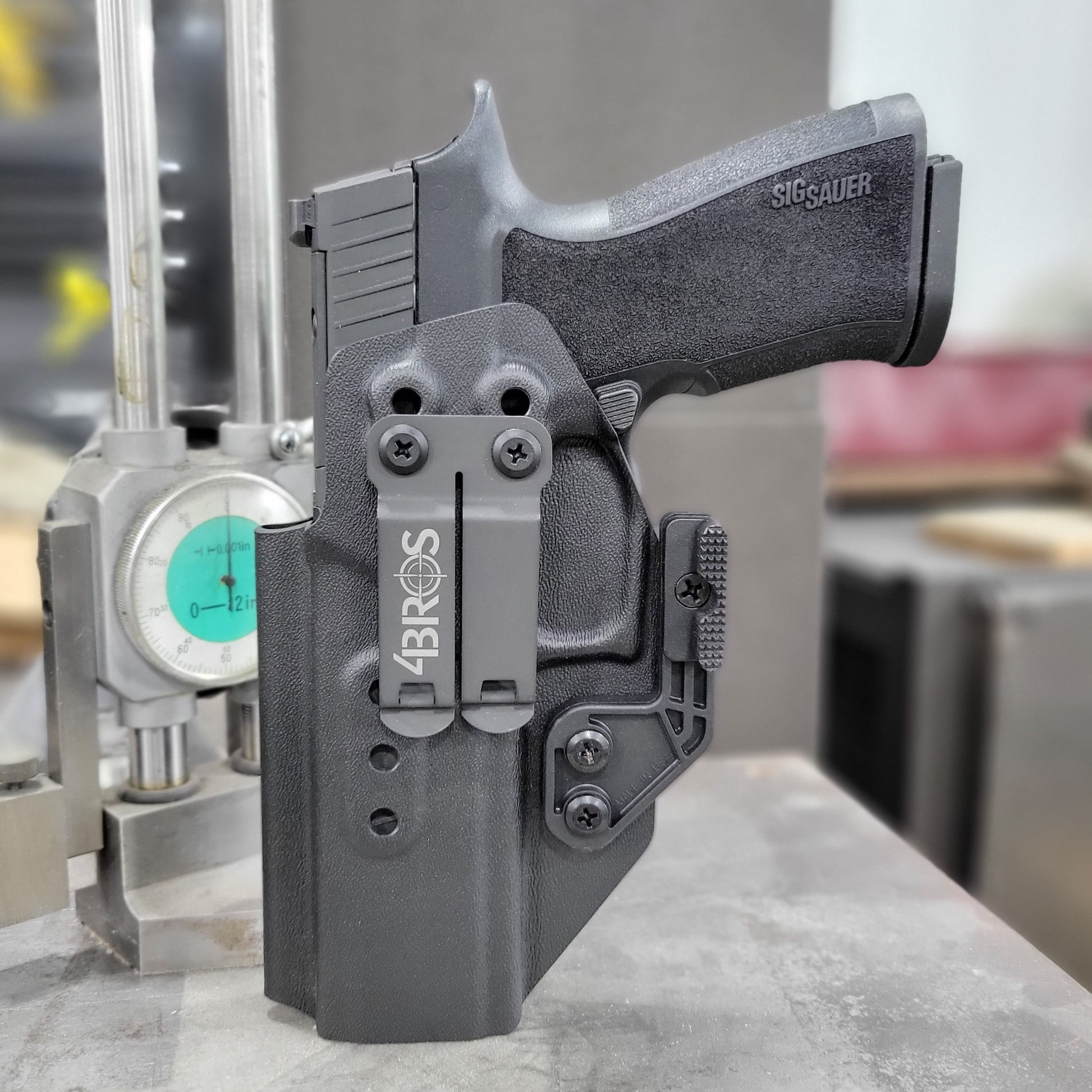 For the best IWB Kydex Inside Waistband Holster for the Sig Sauer P320-XTEN 10MM pistol shop Four Brothers 4BROS Holsters.  Holsters proudly made in the USA.
