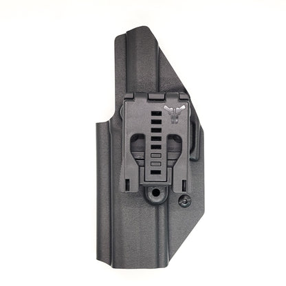 For the best Outside Waistband OWB Holster for the Sig Sauer P320-XTEN 10MM & GoGunsUSA Gas Pedal attached to the pistol shop Four Brothers 4BROS Holsters.