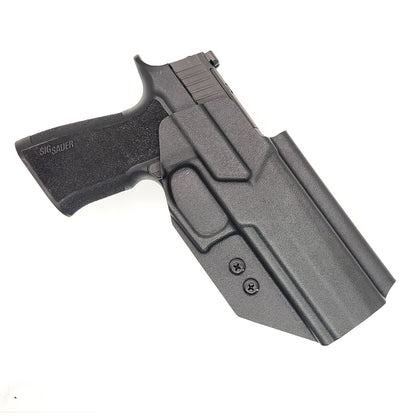 For the best Outside Waistband OWB Holster for the Sig Sauer P320-XTEN 10MM & GoGunsUSA Gas Pedal attached to the pistol shop Four Brothers 4BROS Holsters.