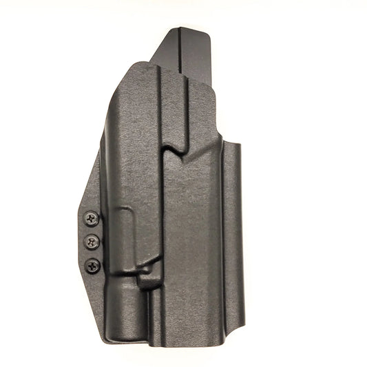 For the best Outside Waistband OWB holster for the Sig Sauer 10MM P320-XTEN and Surefire X-300U A or B shop Four Brothers 4BROS Holsters.  Made in the USA.