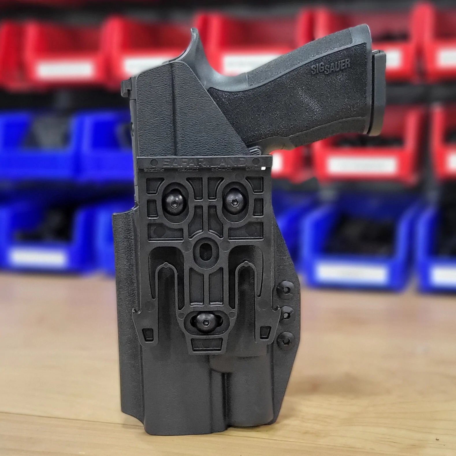 For the best Outside Waistband OWB holster for the Sig Sauer 10MM P320-XTEN and Surefire X-300U A or B shop Four Brothers 4BROS Holsters.  Made in the USA.
