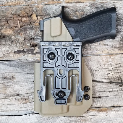 For the best Outside Waistband OWB Holster for the Sig Sauer Carry, Compact, and M18 P320 series pistols & Olight PL-Mini 2 shop Four Brothers 4BROS Holsters.