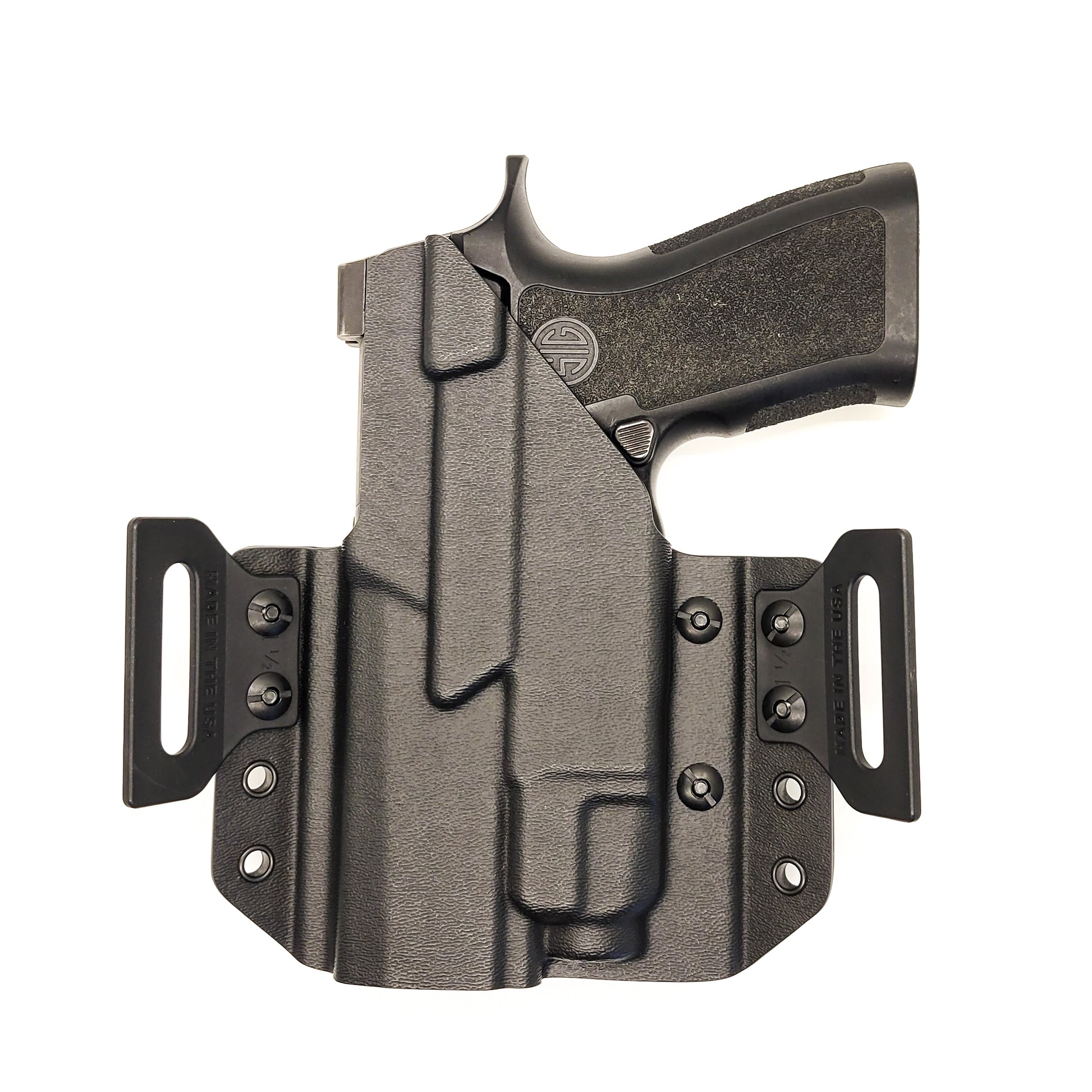 Four Brothers Outside Waistband OWB Pancake Style Kydex holster for the Sig Sauer P320 Compact, Carry & M18 with the Streamlight TLR-7X, TLR-7 X, & TLR-7  