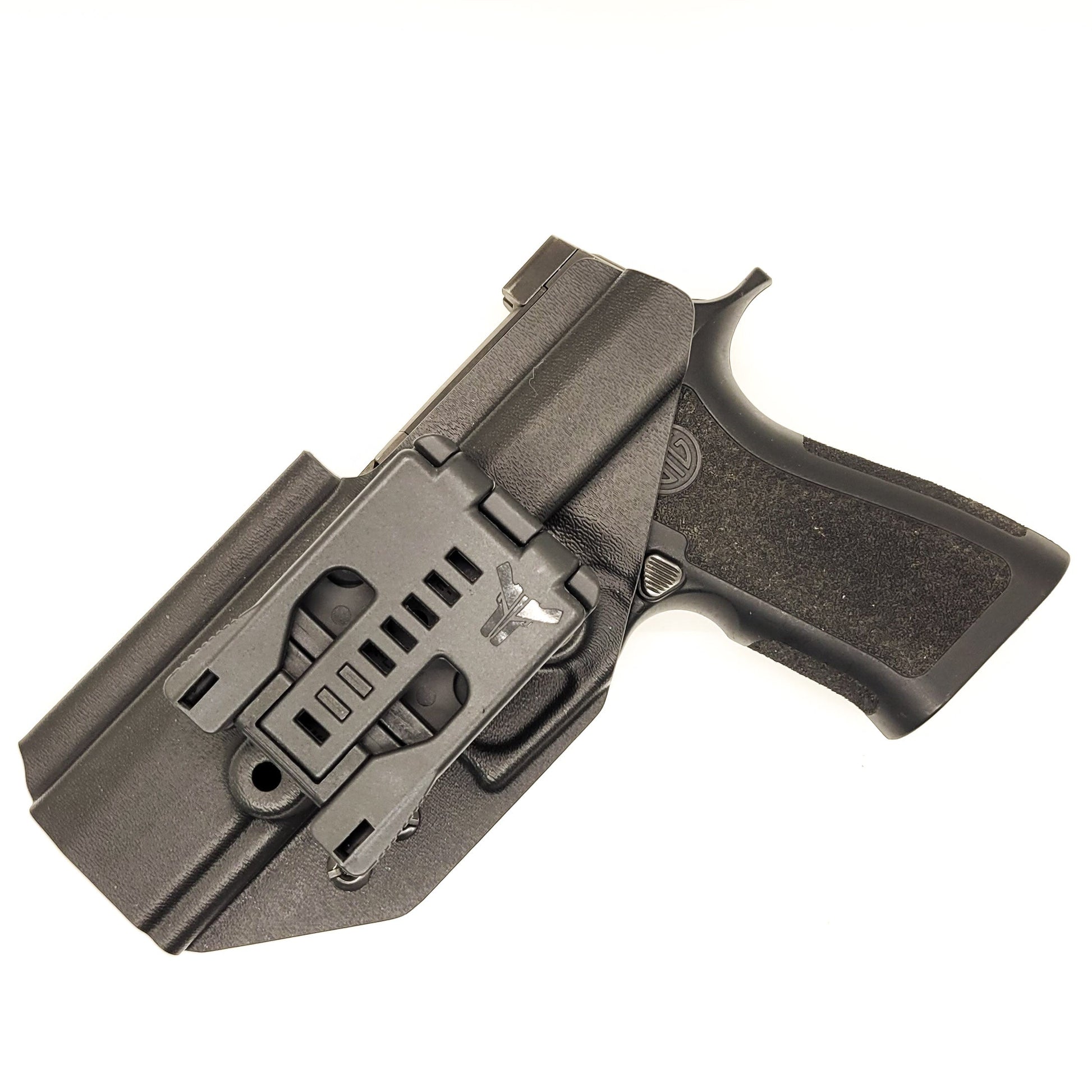 For the best Outside Waistband OWB Holster for the Sig Sauer P320 Carry, Compact, or M18 with the Align Tactical Thumb Rest shop Four Brothers 4BROS Holsters.