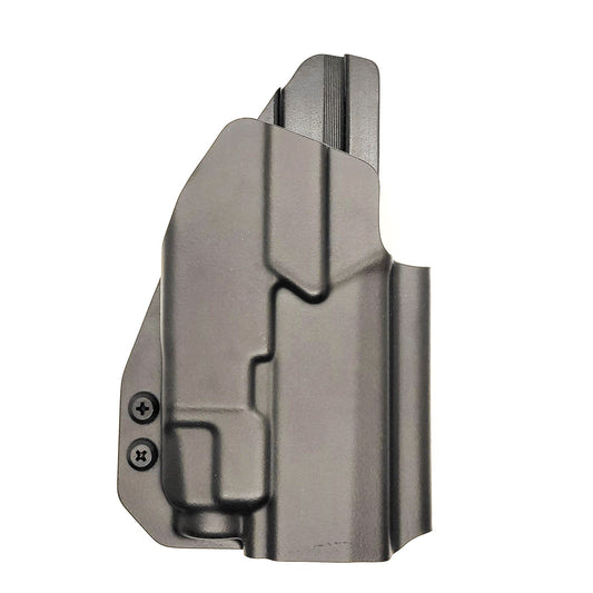 For the best OWB Holster for the Sig Sauer P320 Compact, Carry and M18 pistols with the Streamlight TLR-7 Xor A & Gas Pedal shop Four Brothers 4BROS holsters.